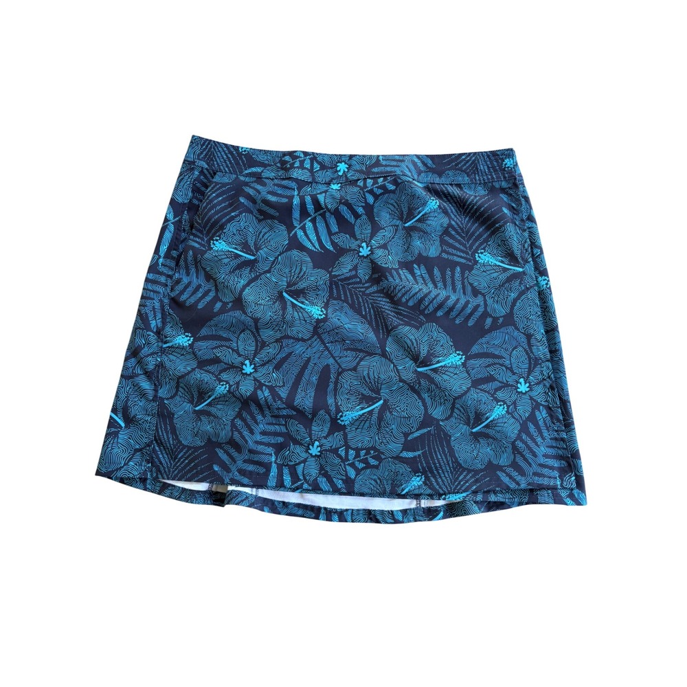 RipSkirt Hawaii Women XL Blue Tropical Hibiscus Floral Wrap Skirt Quick Dry‎ XL